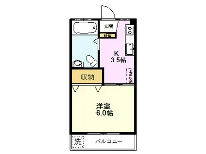 平和堂ビル(1K/4階)の間取り写真