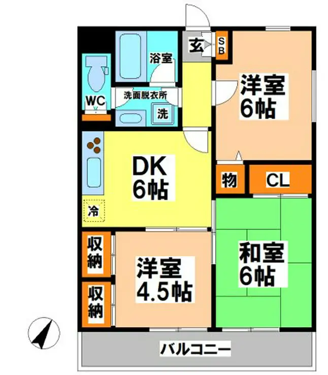 マンションカンギン 3階階 間取り