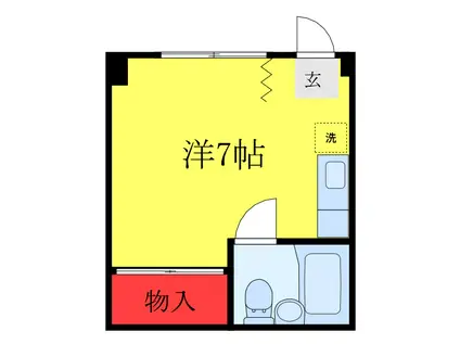 エスアイハイツ(ワンルーム/1階)の間取り写真