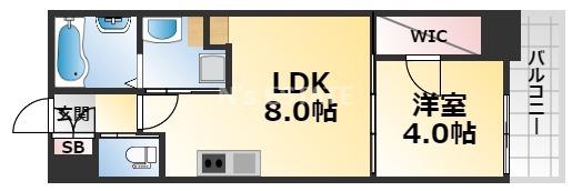 ブエナビスタ神戸駅前(1LDK/2階)の間取り写真