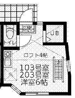 ユナイト田浦キャンドラー(1K/2階)の間取り写真