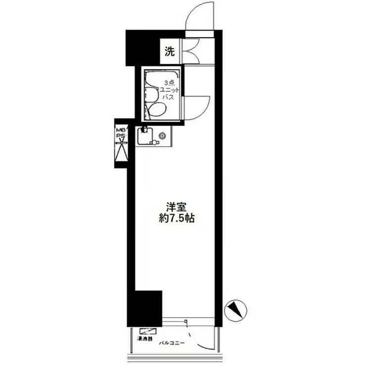 ライオンズマンション東銀座 6階階 間取り