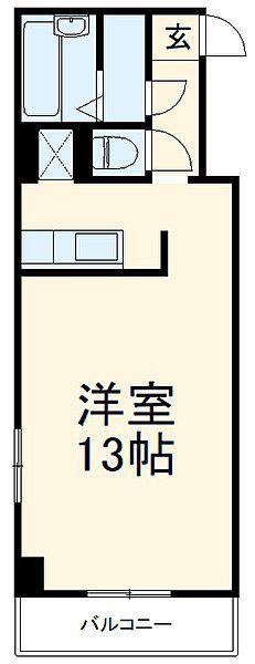 ダイアパレス大曽根(ワンルーム/6階)の間取り写真