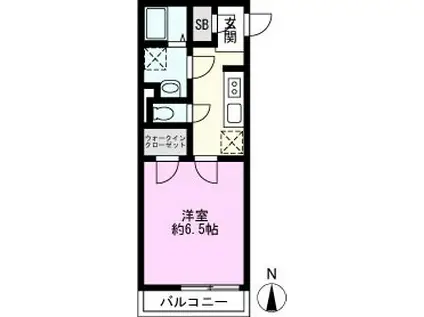 ミルグレース(1K/1階)の間取り写真