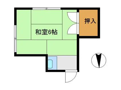 すみれ荘(1K/2階)の間取り写真