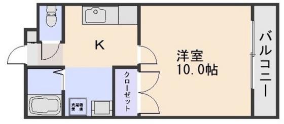 アクセス ワケII(1K/2階)の間取り写真