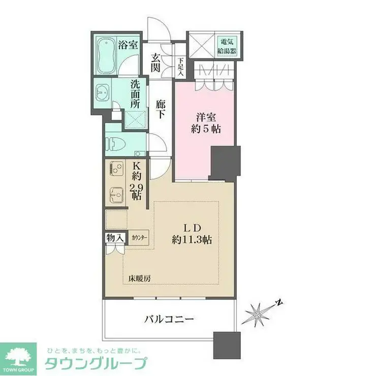 ザ・パークハウス西新宿タワー60 24階階 間取り