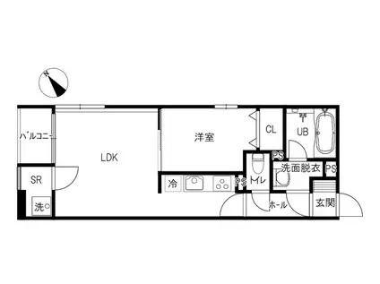 LANI(1LDK/2階)の間取り写真