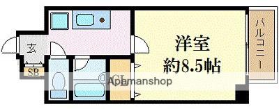 エンクレスト博多駅南(1K/7階)の間取り写真