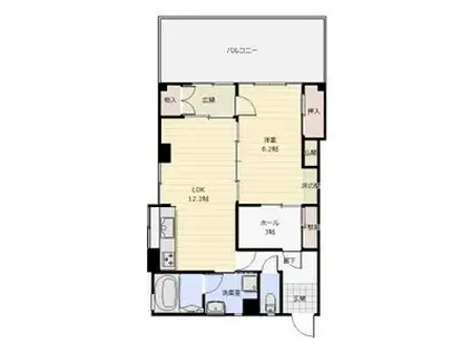 ヴェルドミール(1SLDK/2階)の間取り写真