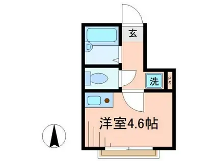 ライズ亀戸(ワンルーム/2階)の間取り写真