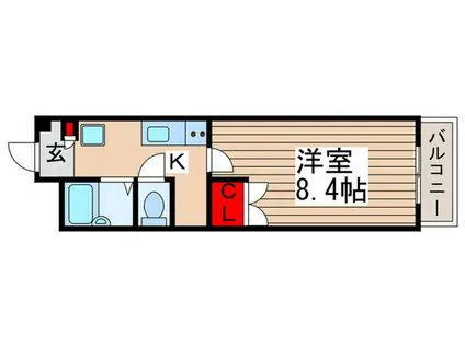 NASIC柏(1K/1階)の間取り写真