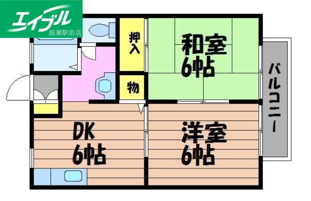 マミーコーポ(2DK/2階)の間取り写真