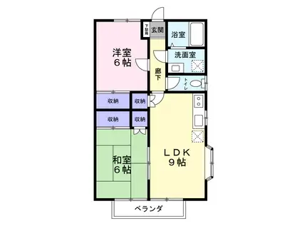 第2サンウィング(2LDK/2階)の間取り写真