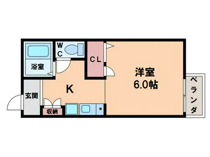 APATMENTHOUSE NASARAN(1K/1階)の間取り写真