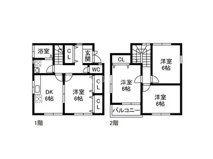 パークハイツ大崎(4DK/1階)の間取り写真
