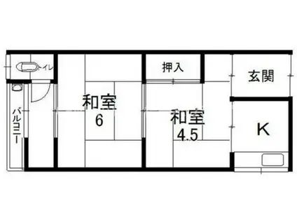 石原文化(2K/2階)の間取り写真