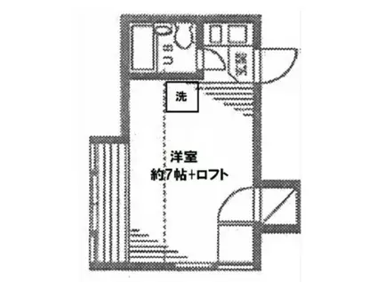 ニューパレス(ワンルーム/3階)の間取り写真
