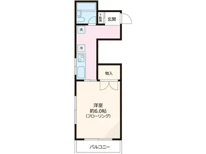 フジビル(1K/4階)の間取り写真