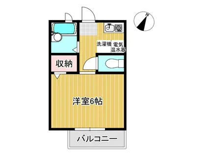 オリーブハウス(1K/2階)の間取り写真