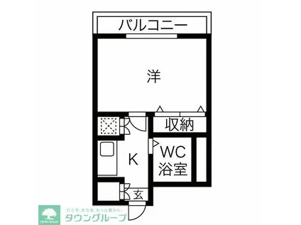 オーユーパレス下大久保(1K/3階)の間取り写真