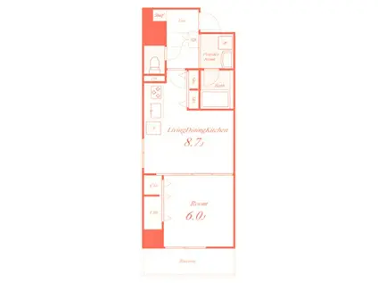 アルファスペース新横浜(1LDK/9階)の間取り写真