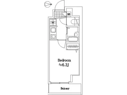 菱和パレス明大前壱番館(1K/2階)の間取り写真