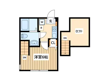 モント セレニティ 麻溝台(1K/2階)の間取り写真