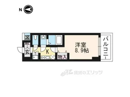 YS FLATS西陣(1K/3階)の間取り写真