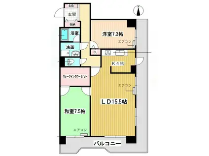 ネオハイツ大須(2LDK/8階)の間取り写真
