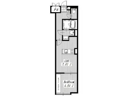 CREST PALACE NIPPORIクレストパレス(1LDK/2階)の間取り写真