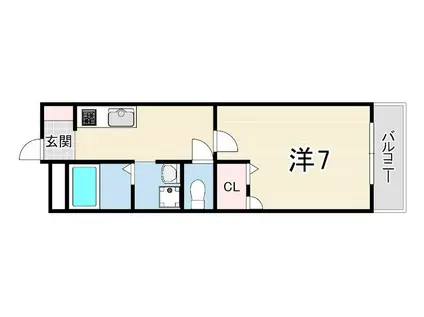 サンシャインステージアヤ(1K/1階)の間取り写真