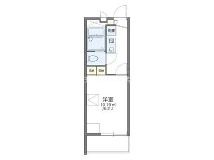 レオパレス上り屋敷ツキミ(1K/1階)の間取り写真