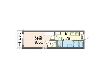 PRIMAVERA豊島(1K/2階)の間取り写真