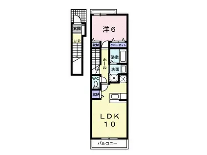 メゾン・ド・グリシーヌII(1LDK/2階)の間取り写真