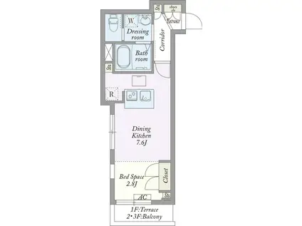 MYSTYLE VINTAGE下北沢(1DK/3階)の間取り写真