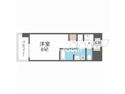 プロシード心斎橋東ヴァンターレ(1K/5階)の間取り写真