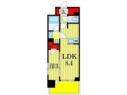 プレシスヴィアラ船橋(1LDK/2階)の間取り写真