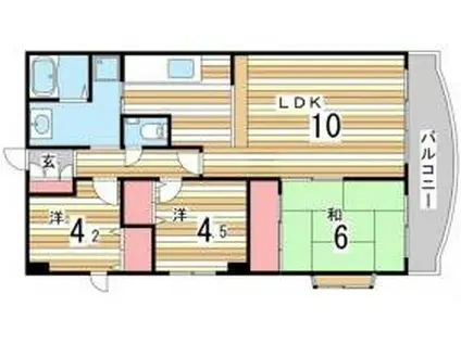プリマベーラ千鳥ヶ丘(3LDK/2階)の間取り写真