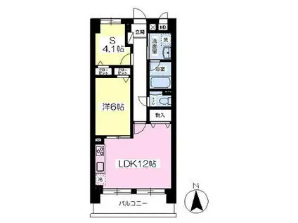 石和駅前ハイネス(1SLDK/2階)の間取り写真