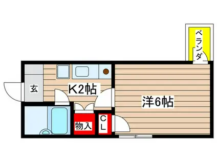 DWELL17(1K/2階)の間取り写真