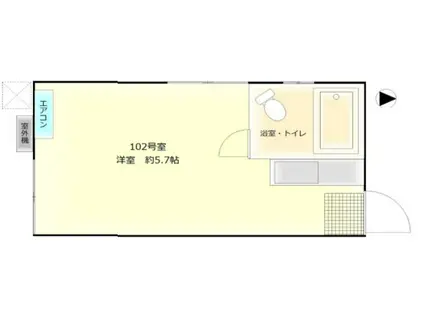 サニーハウスー(ワンルーム/1階)の間取り写真