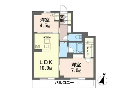 シャーメゾン寺尾台B(2LDK/1階)の間取り写真