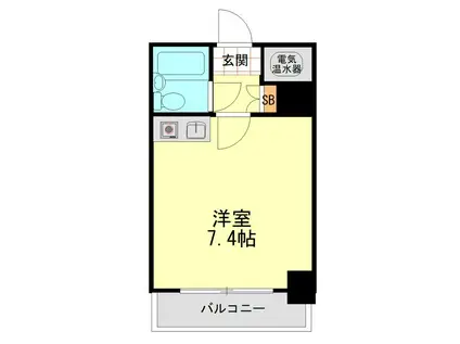 中銀第2新橋マンシオン(ワンルーム/4階)の間取り写真