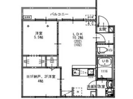 ケイアイ レジデンス 北小金3(2LDK/2階)の間取り写真