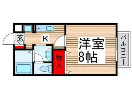 エスポワール(1K/1階)の間取り写真