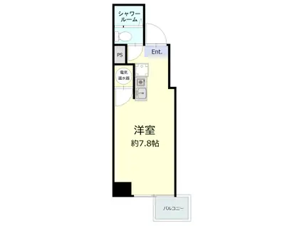 ハイツ芝大門(ワンルーム/7階)の間取り写真