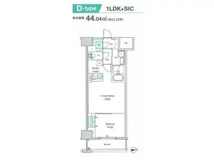 ロイジェント日吉II(1LDK/1階)の間取り写真