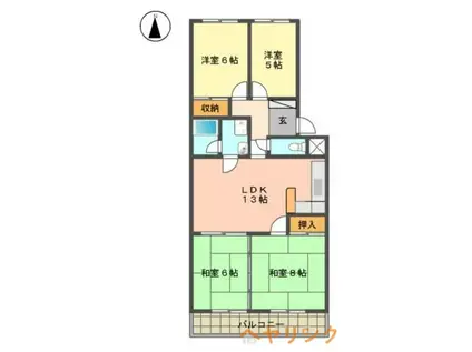 LE・PORT(4LDK/1階)の間取り写真