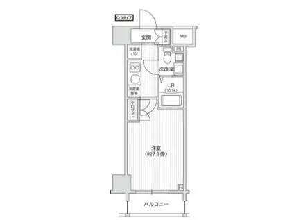 レジディア笹塚II(1K/3階)の間取り写真